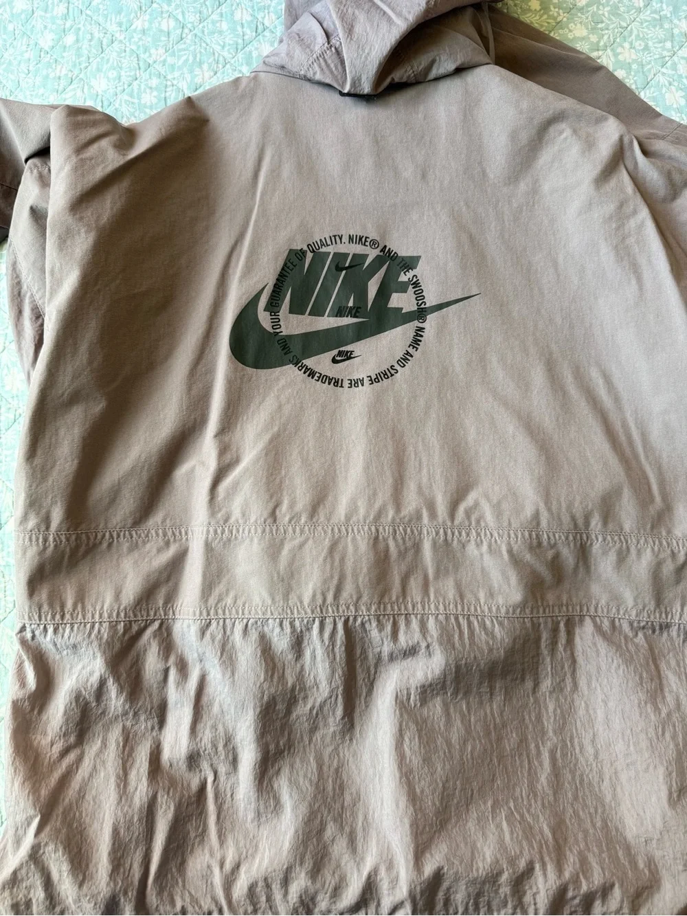 Nike Hooded Half-Zip Anorak in Soft Mauve
